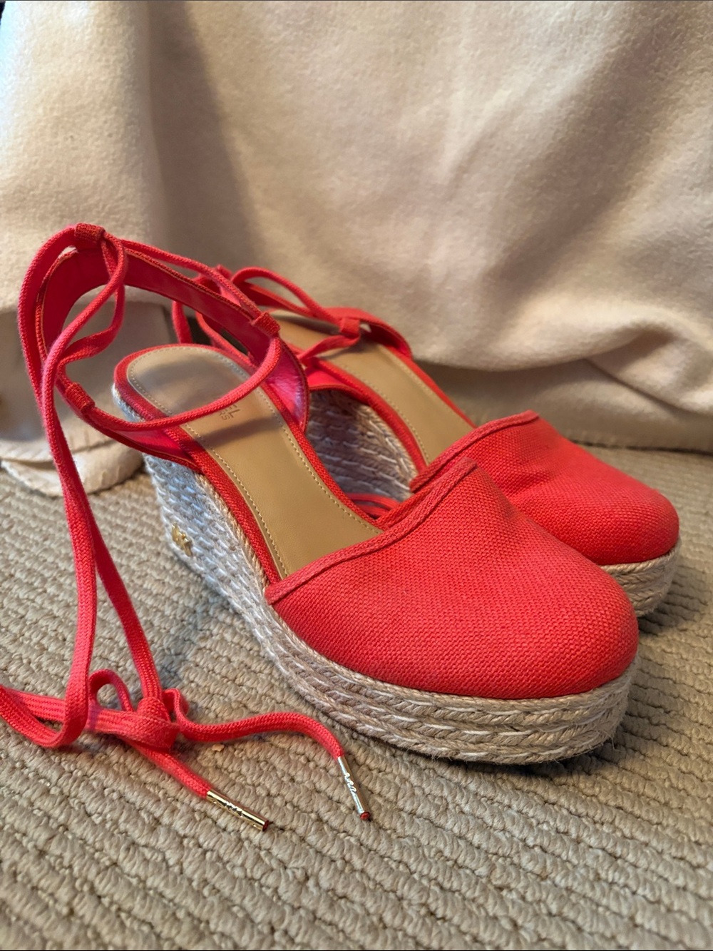 Michael Kors Espadrille Platforms with Ankle Tie
